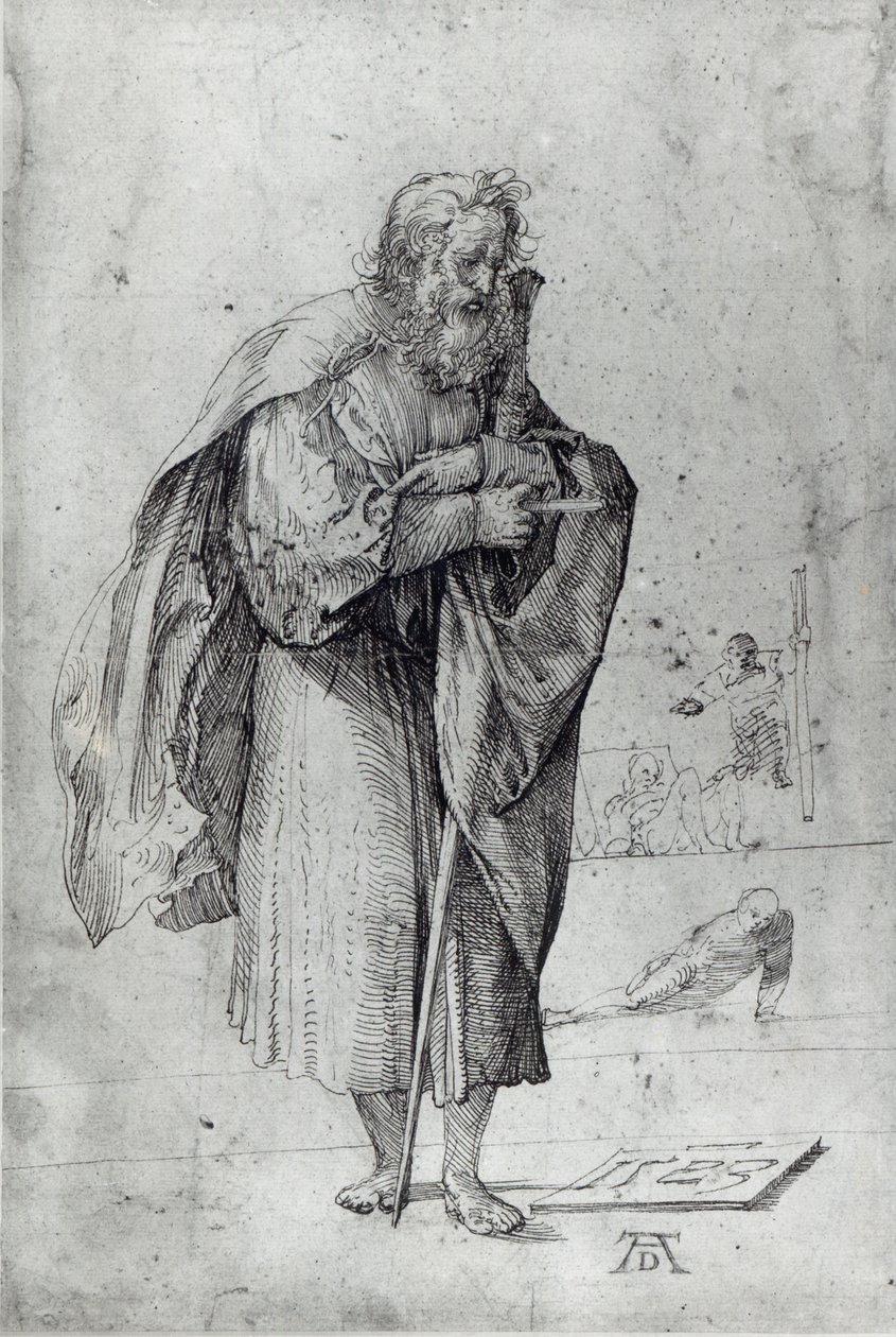 St. Paul, 1523 (kağıt üzerine kalem ve mürekkep) by Albrecht Dürer