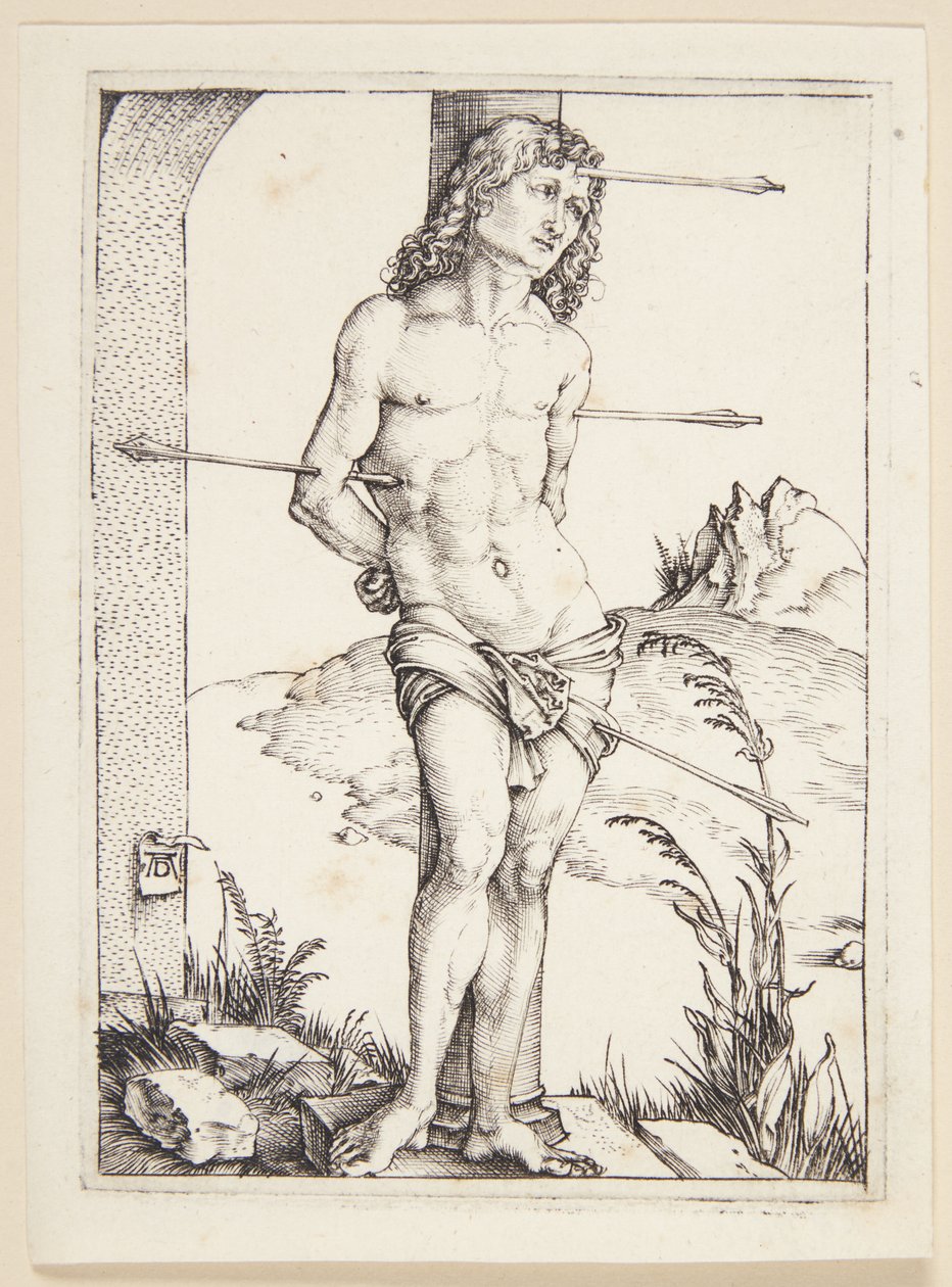 Aziz Sebastian sütunda by Albrecht Dürer