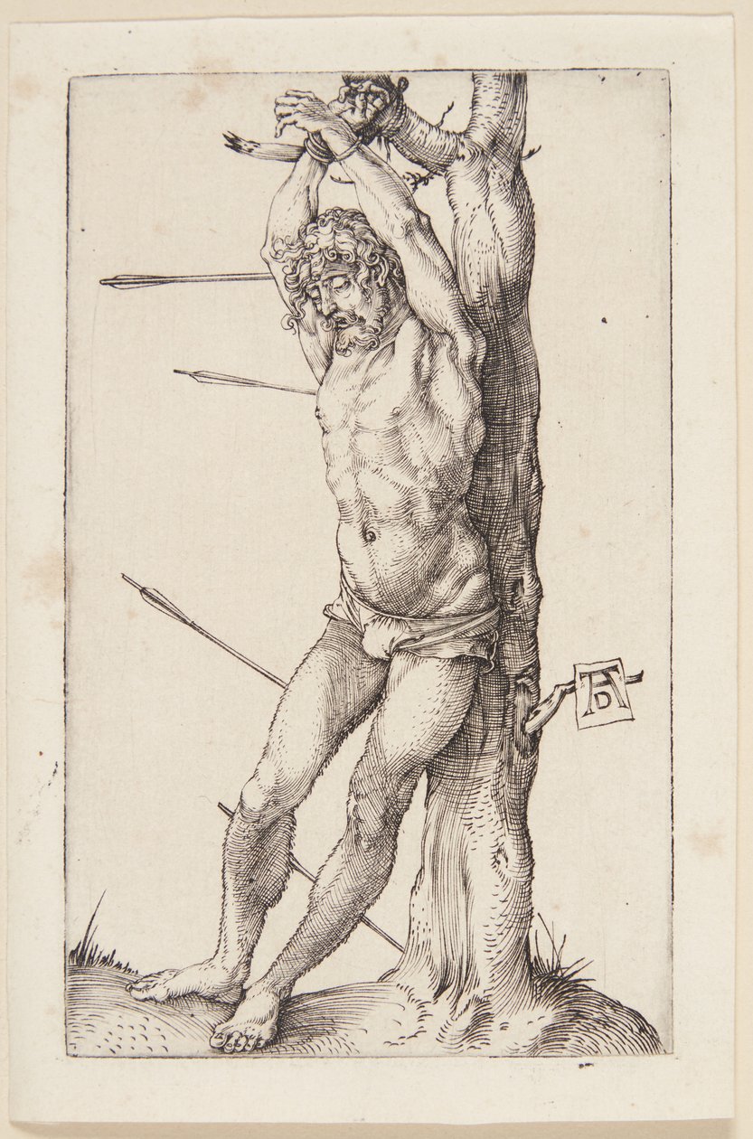Aziz Sebastian ağaçta by Albrecht Dürer