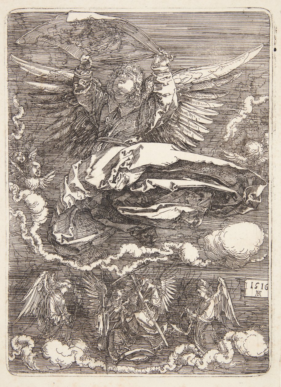 Sudarium bir melek tarafından yayıldı by Albrecht Dürer