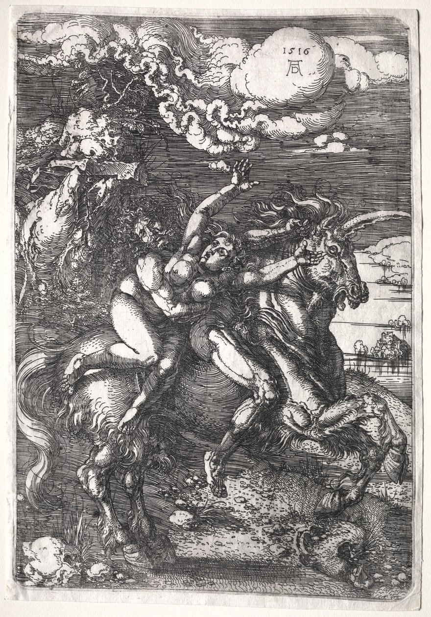 Tek Boynuzlu Atın Kaçırılması by Albrecht Dürer