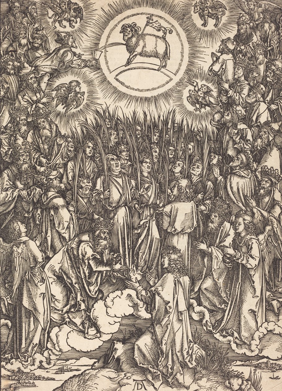 Kuzu Tapınması, muhtemelen c. 14961498. by Albrecht Dürer