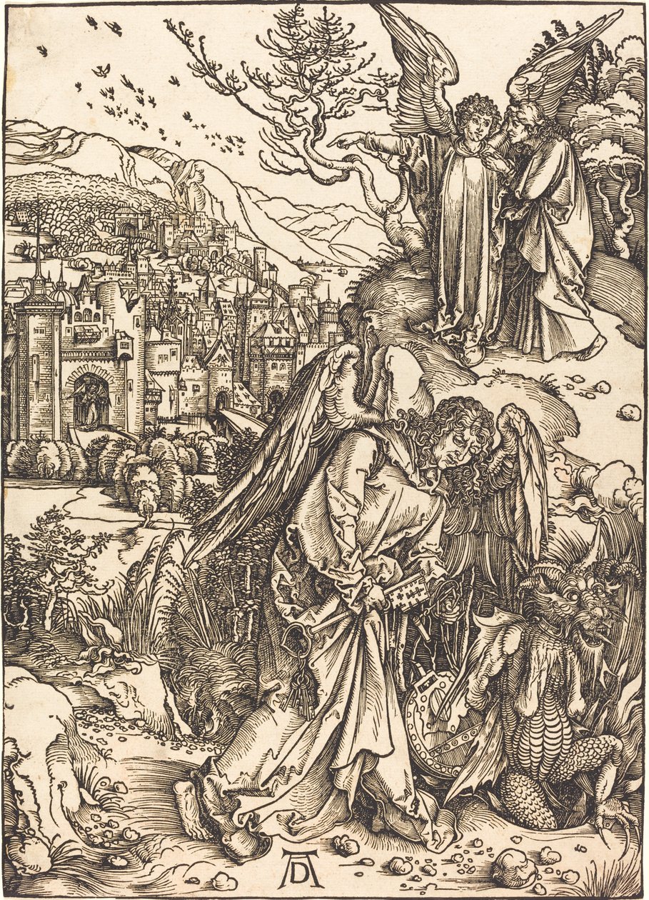 Dipsiz Kuyunun Anahtarı Olan Melek by Albrecht Dürer