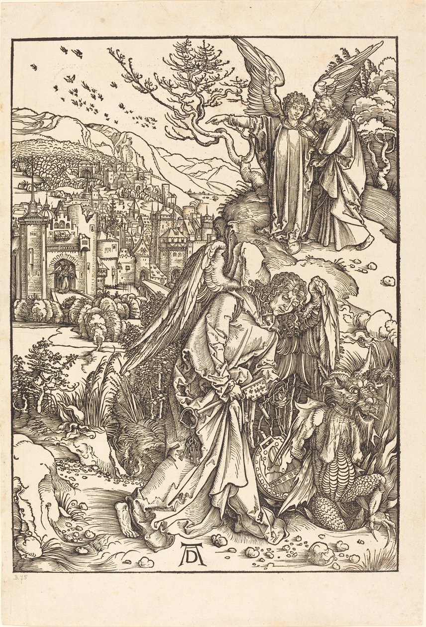 Dipsiz Kuyunun Anahtarı Olan Melek by Albrecht Dürer