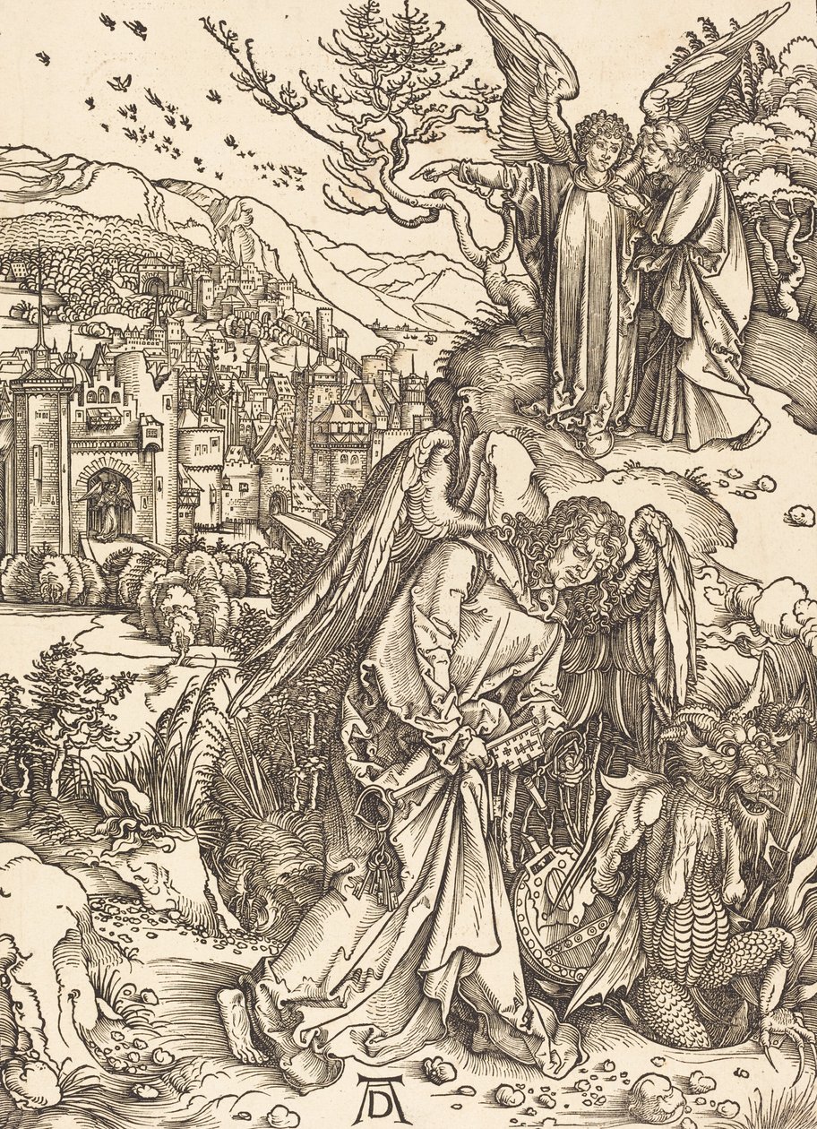 Dipsiz Kuyunun Anahtarı Olan Melek, 1498. by Albrecht Dürer
