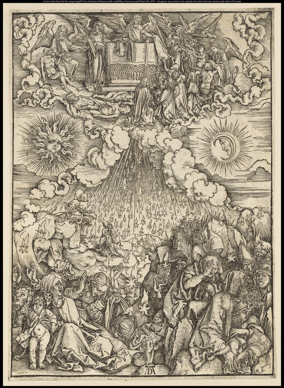 Kıyamet: Beşinci ve Altıncı Mühürün Açılması, 1497-98 by Albrecht Dürer