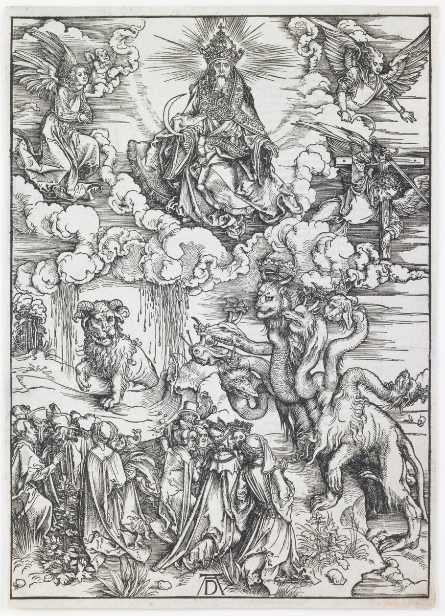 Kıyamet dizisinden Kuzu Gibi İki Boynuzlu Canavar by Albrecht Dürer