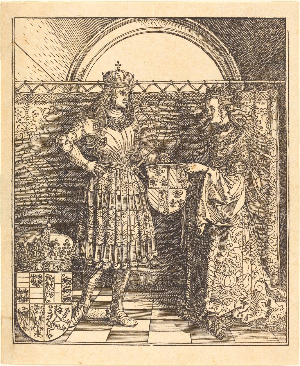 Maximilian'ın Burgonyalı Mary ile Nişanı by Albrecht Dürer