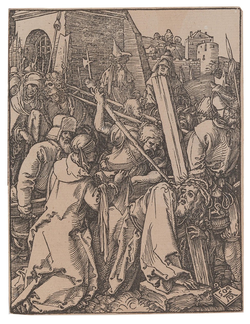 Küçük Tutku serisinden Haçın Taşınması, 1509. by Albrecht Dürer
