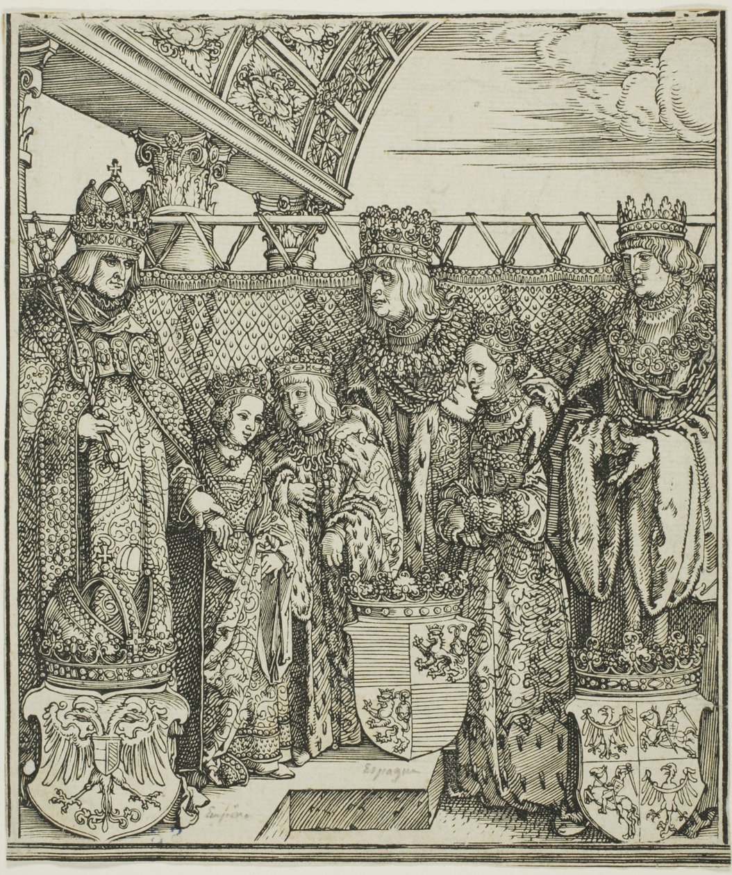 Maximilian'ın Zafer Takı'ndan Viyana'da Kongre ve Çifte Nişan, by Albrecht Dürer