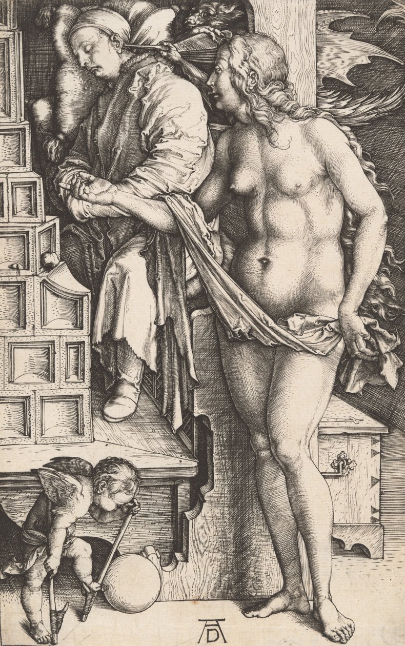 Avaranın Doktor Günaha Düşmesi, 14981499. by Albrecht Dürer