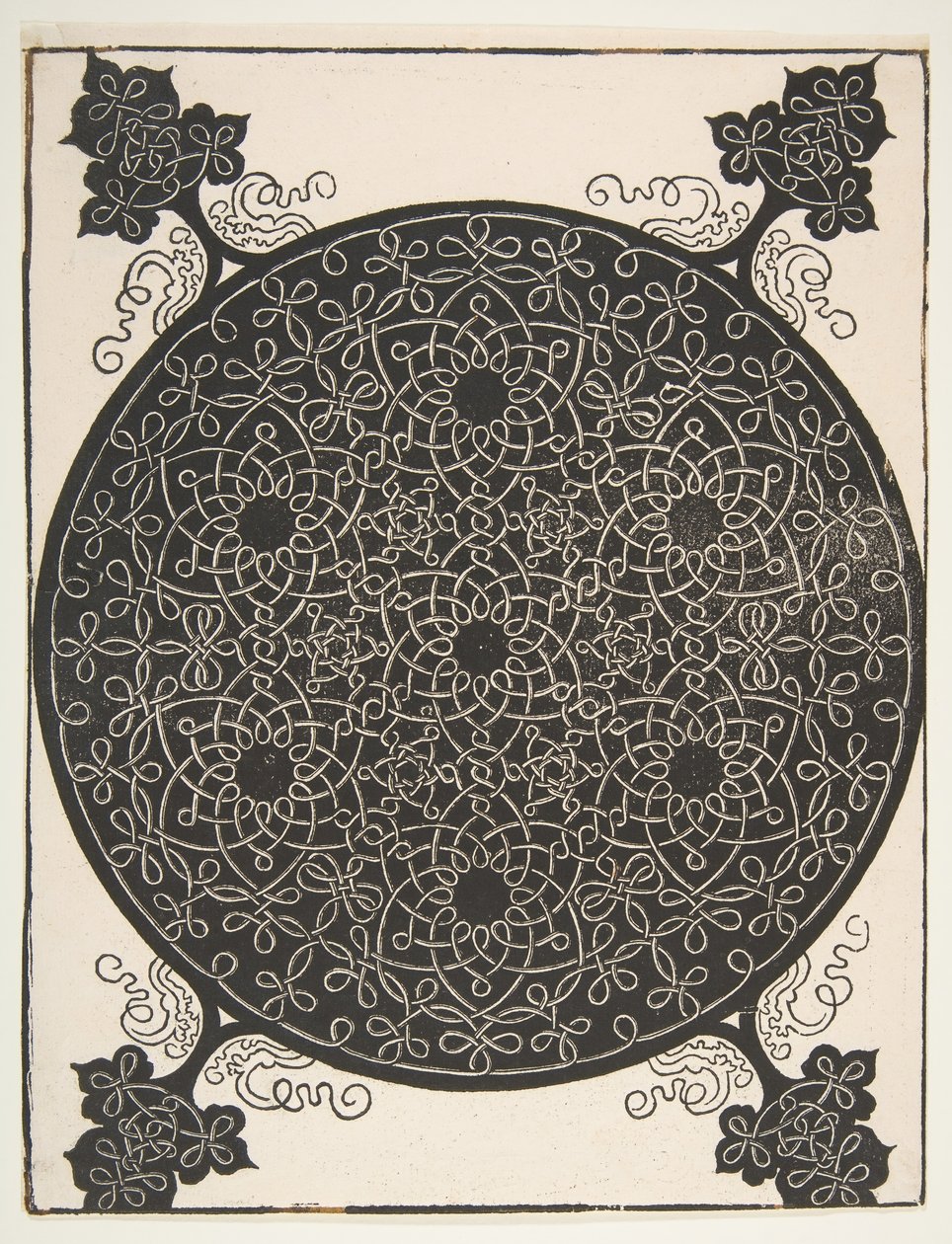Beşinci Düğüm. Yedi Altı Köşeli Yıldızlı Geçmeli Roundel, 1521