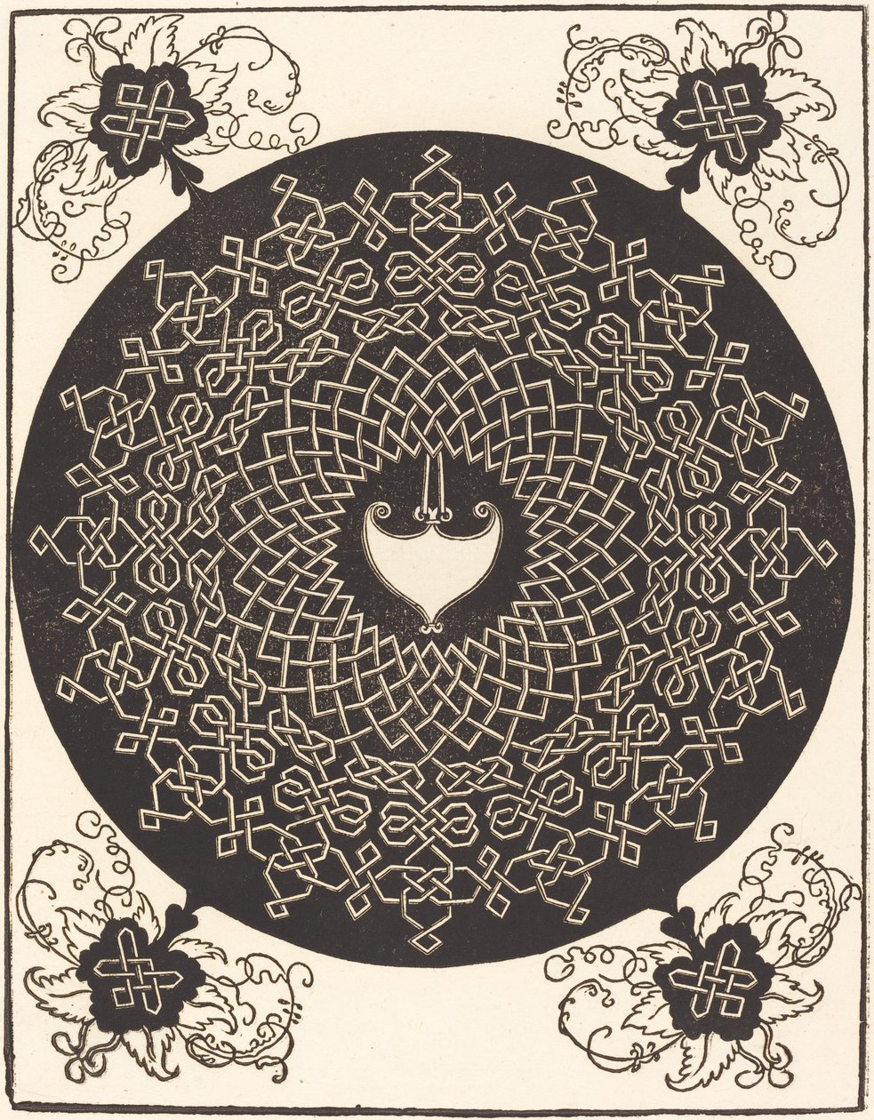 İlk Düğüm (kalp şeklinde bir kalkanla) by Albrecht Dürer