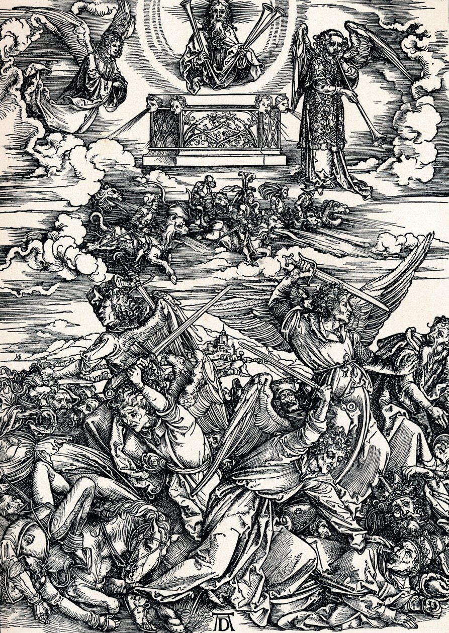 Dört İntikam Meleği, 1498 1906 by Albrecht Dürer