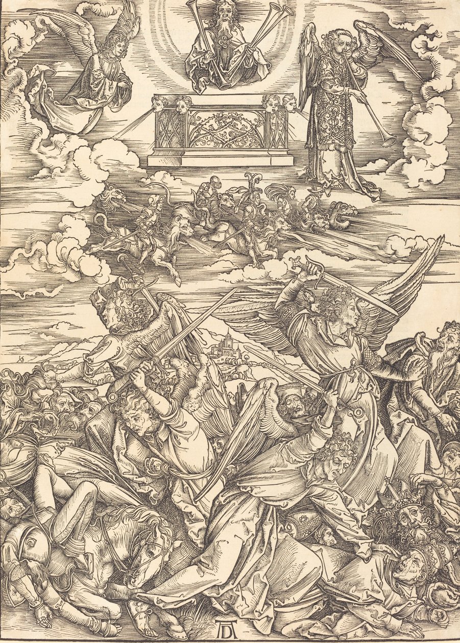 Dört İntikam Meleği, muhtemelen c. 14961498. by Albrecht Dürer