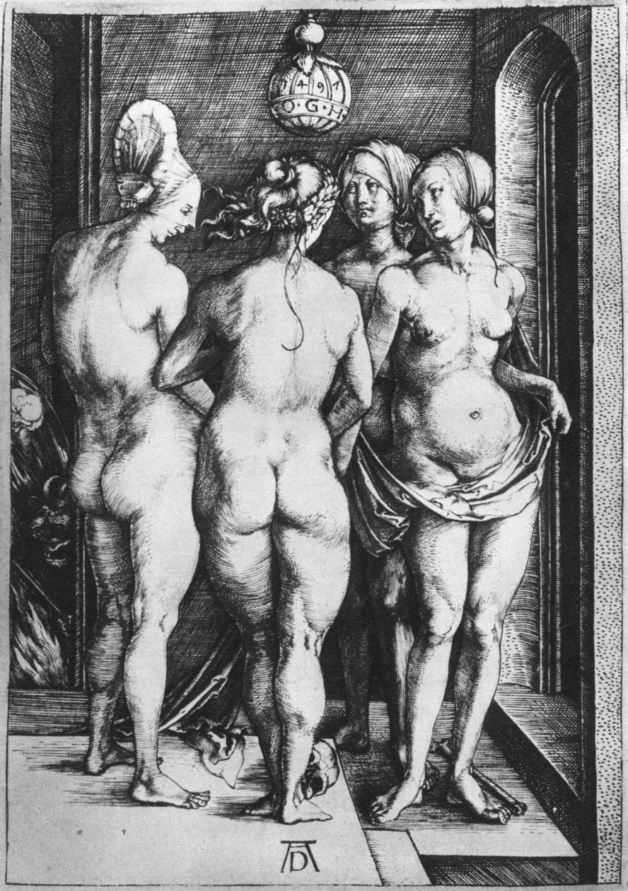 Dört Cadılar, 1497, 1936 by Albrecht Dürer