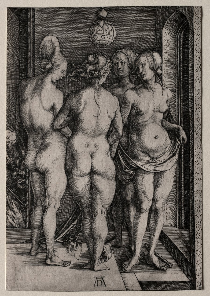 Dört Cadı Dört Çıplak Kadın, 1497. by Albrecht Dürer