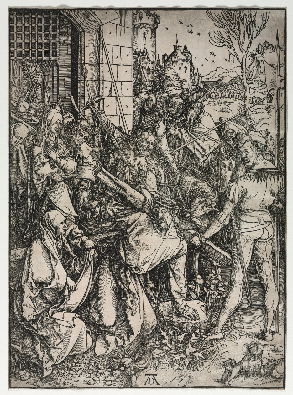 Büyük Tutku: Çarmıhı Taşıyan İsa by Albrecht Dürer