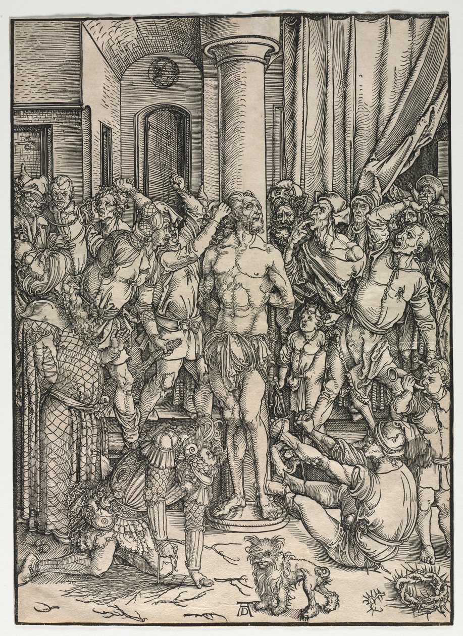 Büyük Tutku: Kırbaçlanma. by Albrecht Dürer
