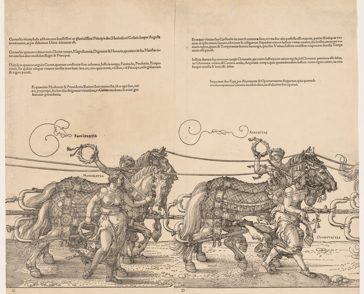 İmparator Maximilian'ın Büyük Zafer Arabası, 1523. by Albrecht Dürer