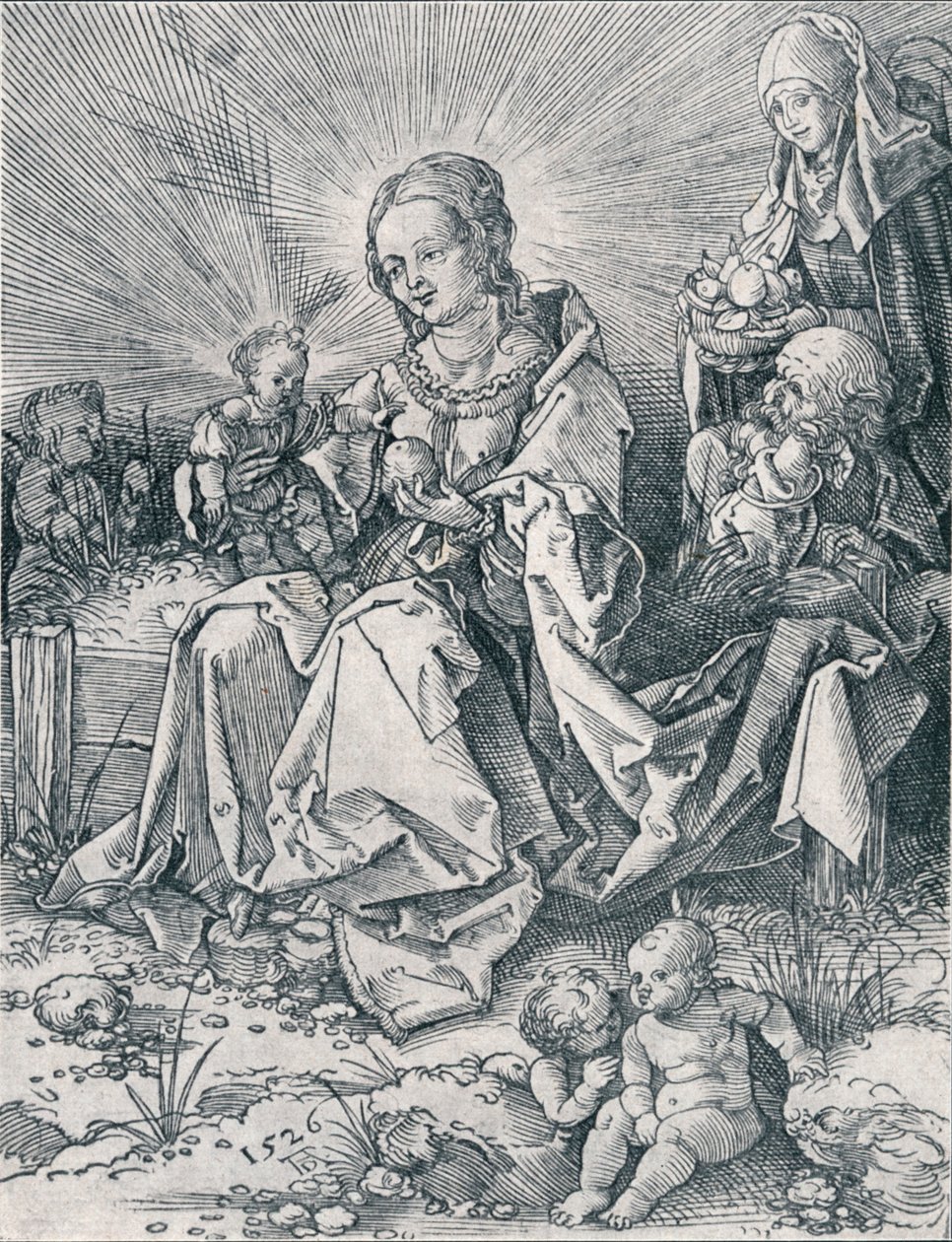 Otlu Bir Bankta Kutsal Aile, 1526 1906 by Albrecht Dürer