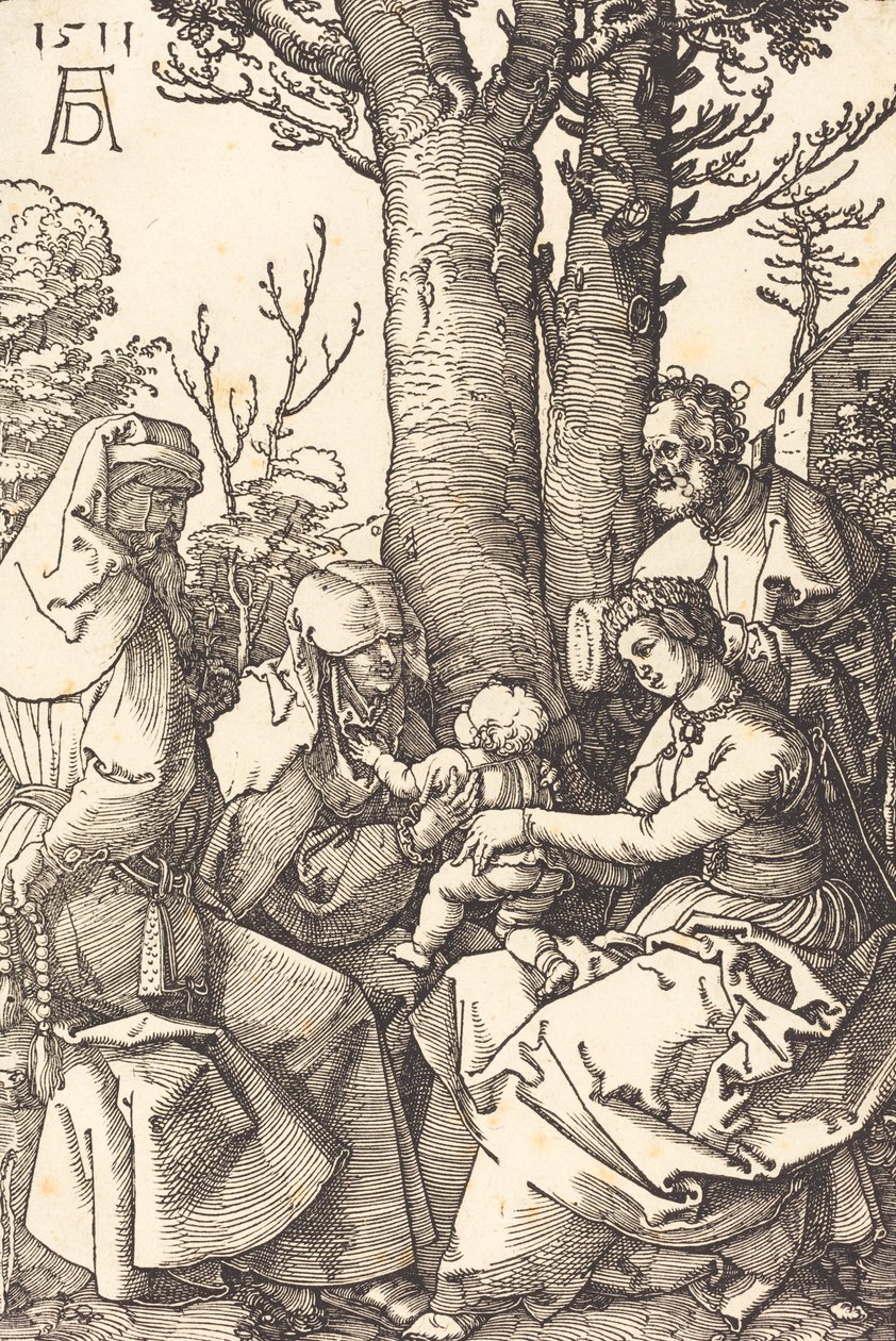 Bir Ağacın Altında Joachim ve Anne ile Kutsal Aile, 1511. by Albrecht Dürer