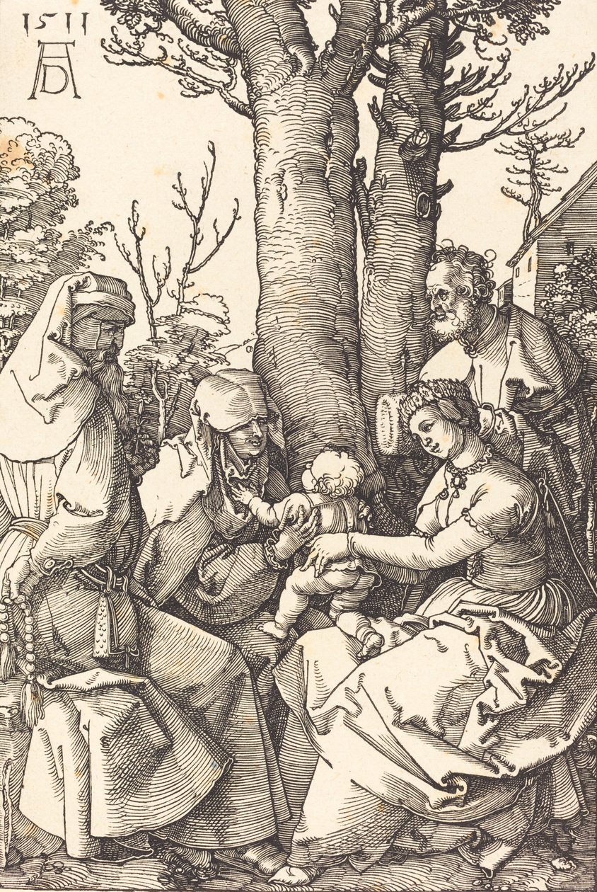 Bir Ağacın Altında Joachim ve Anne ile Kutsal Aile, 1511. by Albrecht Dürer