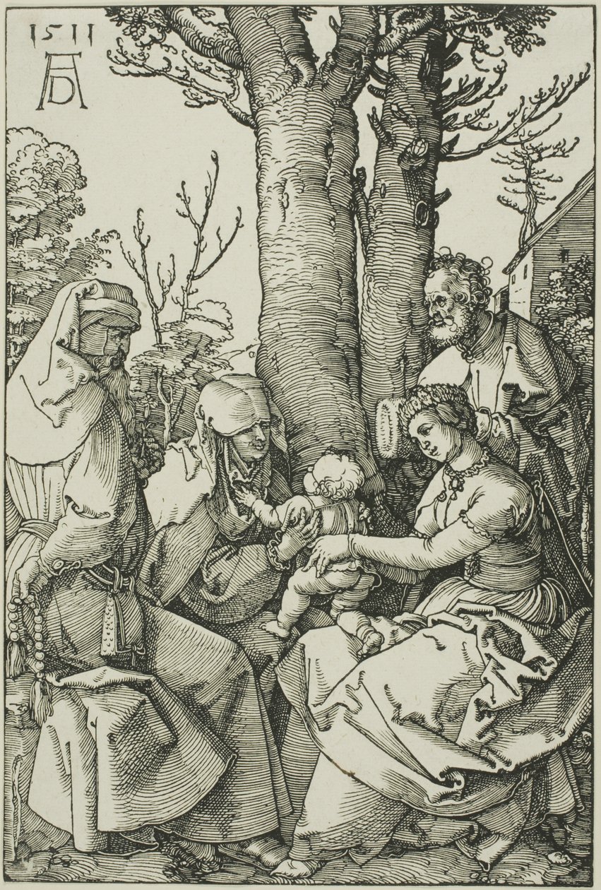 Joachim ve Saint Anne ile Kutsal Aile by Albrecht Dürer