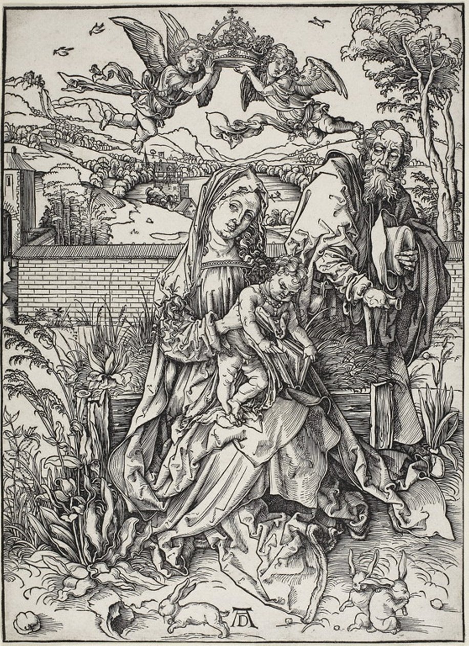 Üç Tavşanlı Kutsal Aile by Albrecht Dürer
