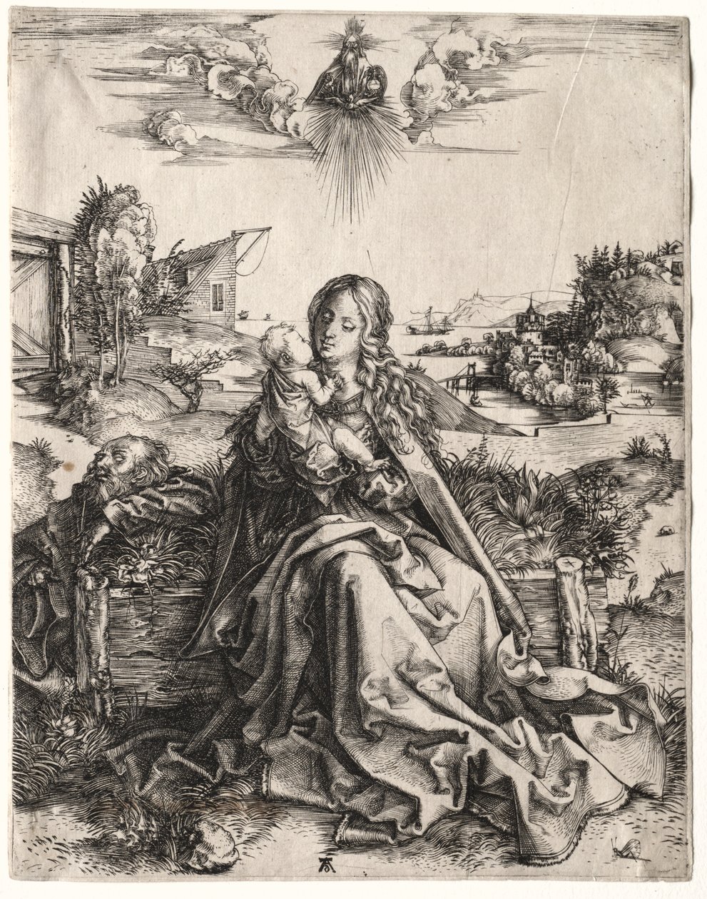Kelebek ile Kutsal Aile by Albrecht Dürer