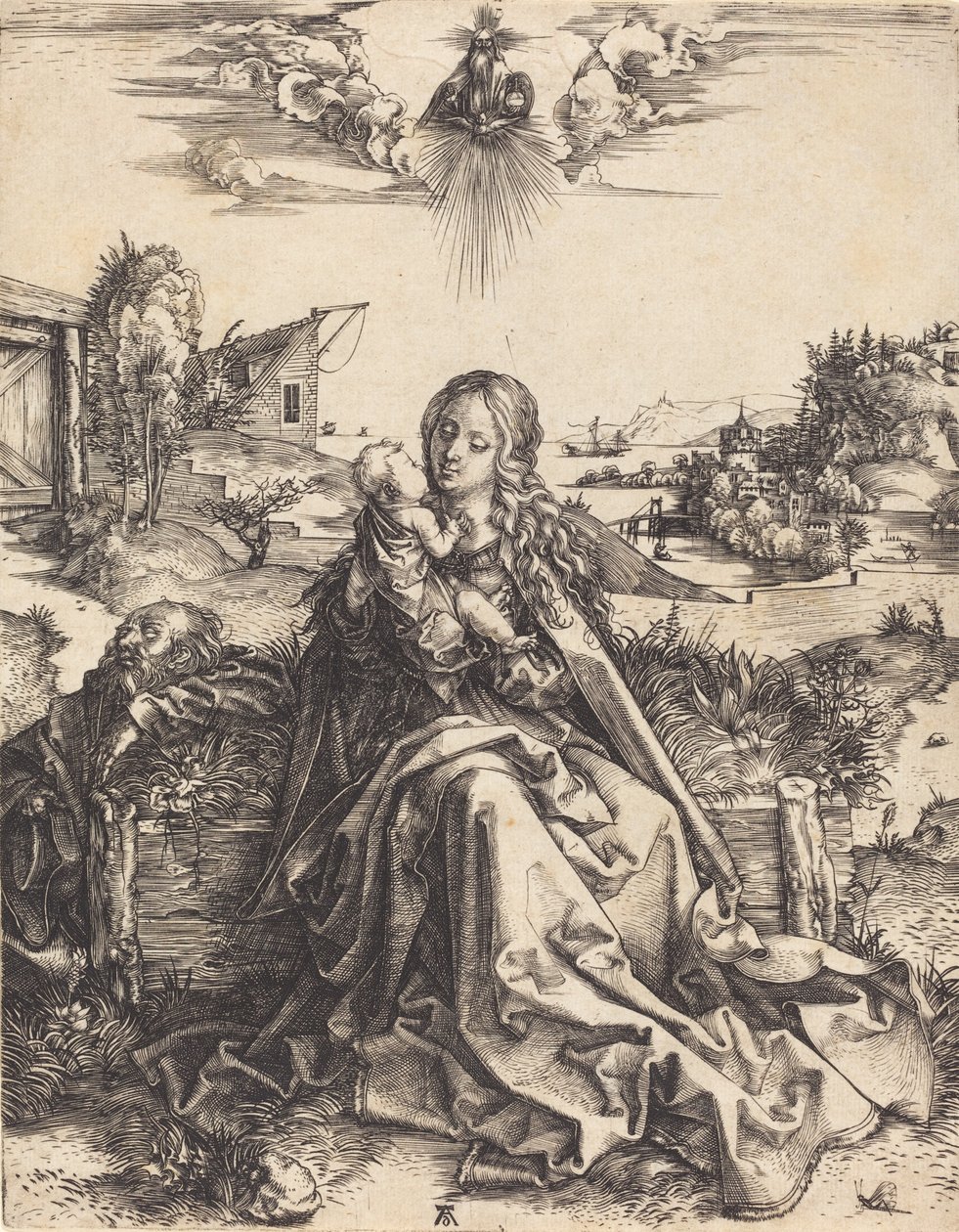 Mayıs Sineği ile Kutsal Aile, 14951496. by Albrecht Dürer