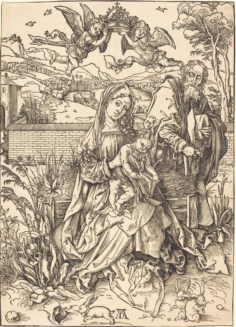 Üç Tavşanlı Kutsal Aile by Albrecht Dürer