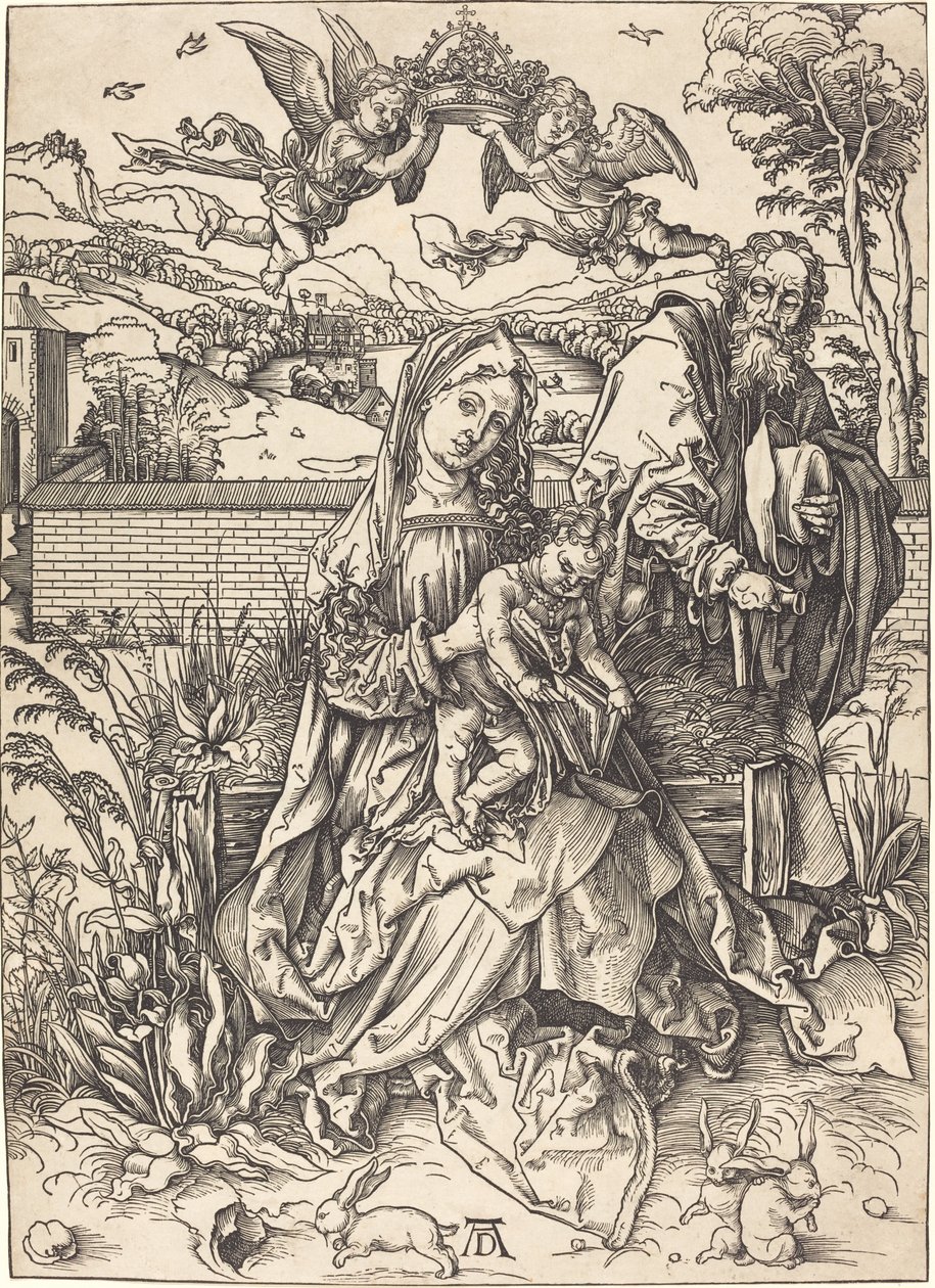 Üç Tavşanlı Kutsal Aile by Albrecht Dürer