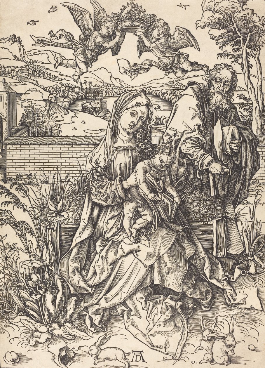 Üç Tavşanlı Kutsal Aile, c. 14971498. by Albrecht Dürer