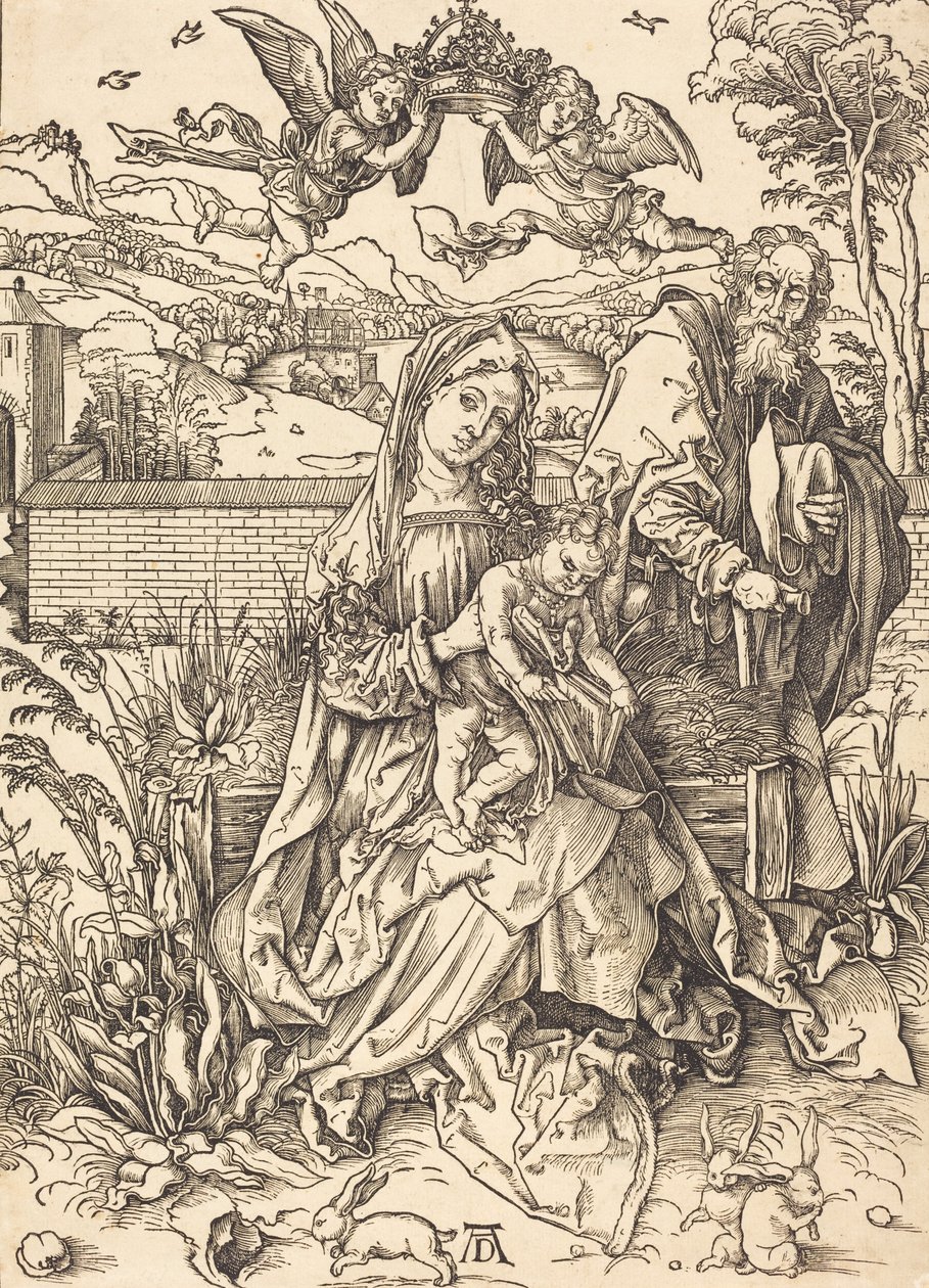 Üç Tavşanlı Kutsal Aile, c. 14971498. by Albrecht Dürer