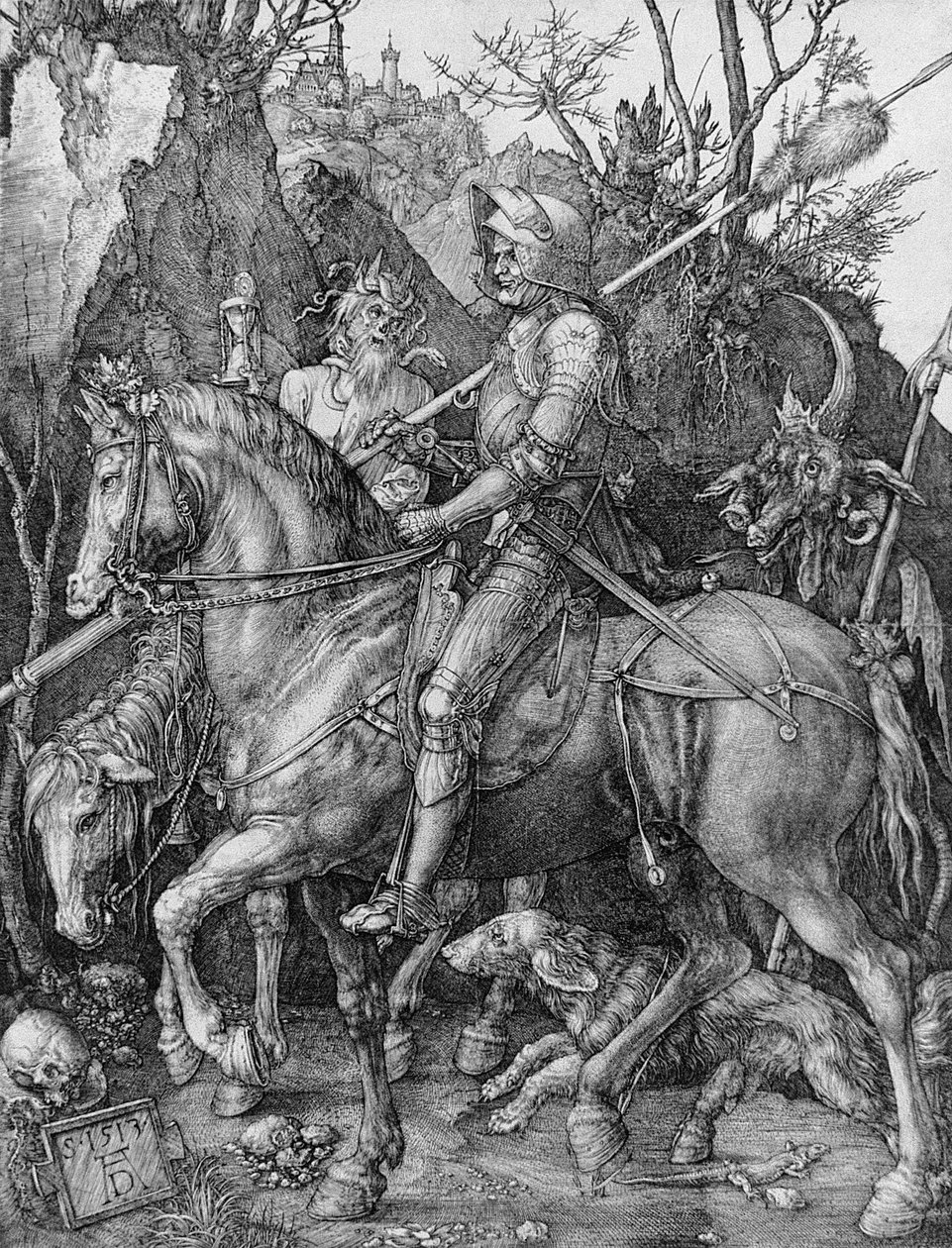 Şövalye, Ölüm ve Şeytan, 1513 by Albrecht Dürer