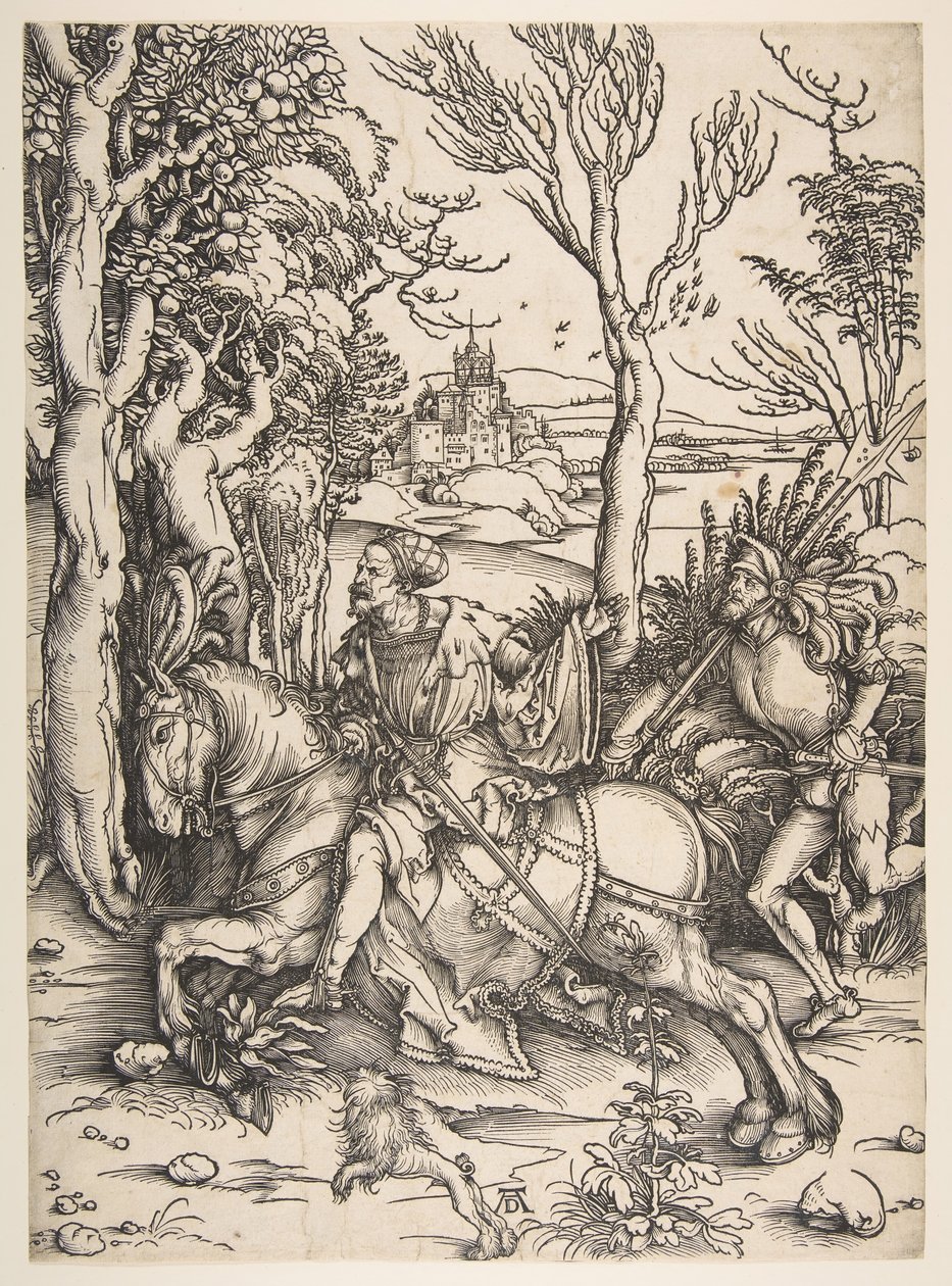The Knight ve Man-at-arms.n.d. by Albrecht Dürer