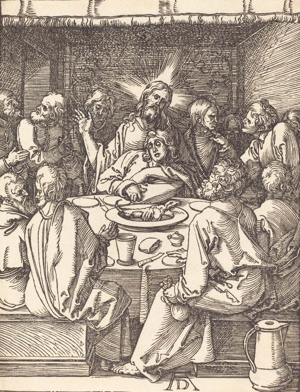 Son Akşam Yemeği, muhtemelen c. 15091510. by Albrecht Dürer