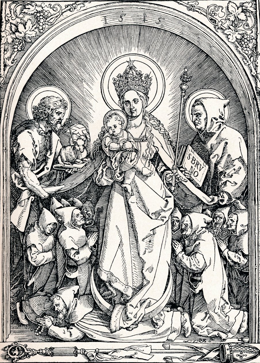 Carthusian Friars, St John the Baptist ve St Bruno ile Madonna, 1515 1906. by Albrecht Dürer