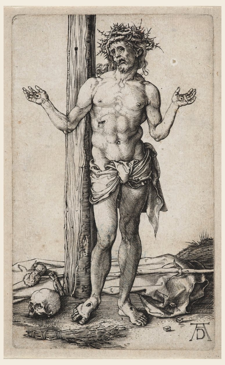 Acıların Adamı (Eller Kalkmış) by Albrecht Dürer