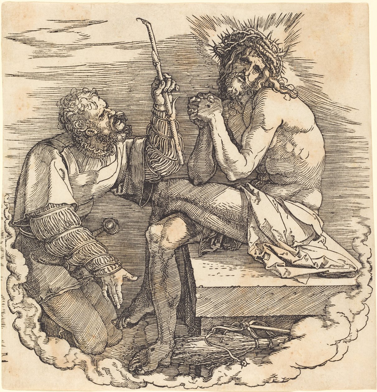Bir Asker Tarafından Alay Edilen Acıların Adamı by Albrecht Dürer