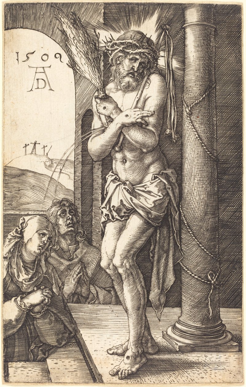 Sütunun Yanında Duran Acıların Adamı by Albrecht Dürer