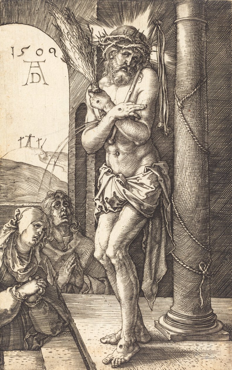 Sütunun Yanında Duran Acıların Adamı, 1509. by Albrecht Dürer