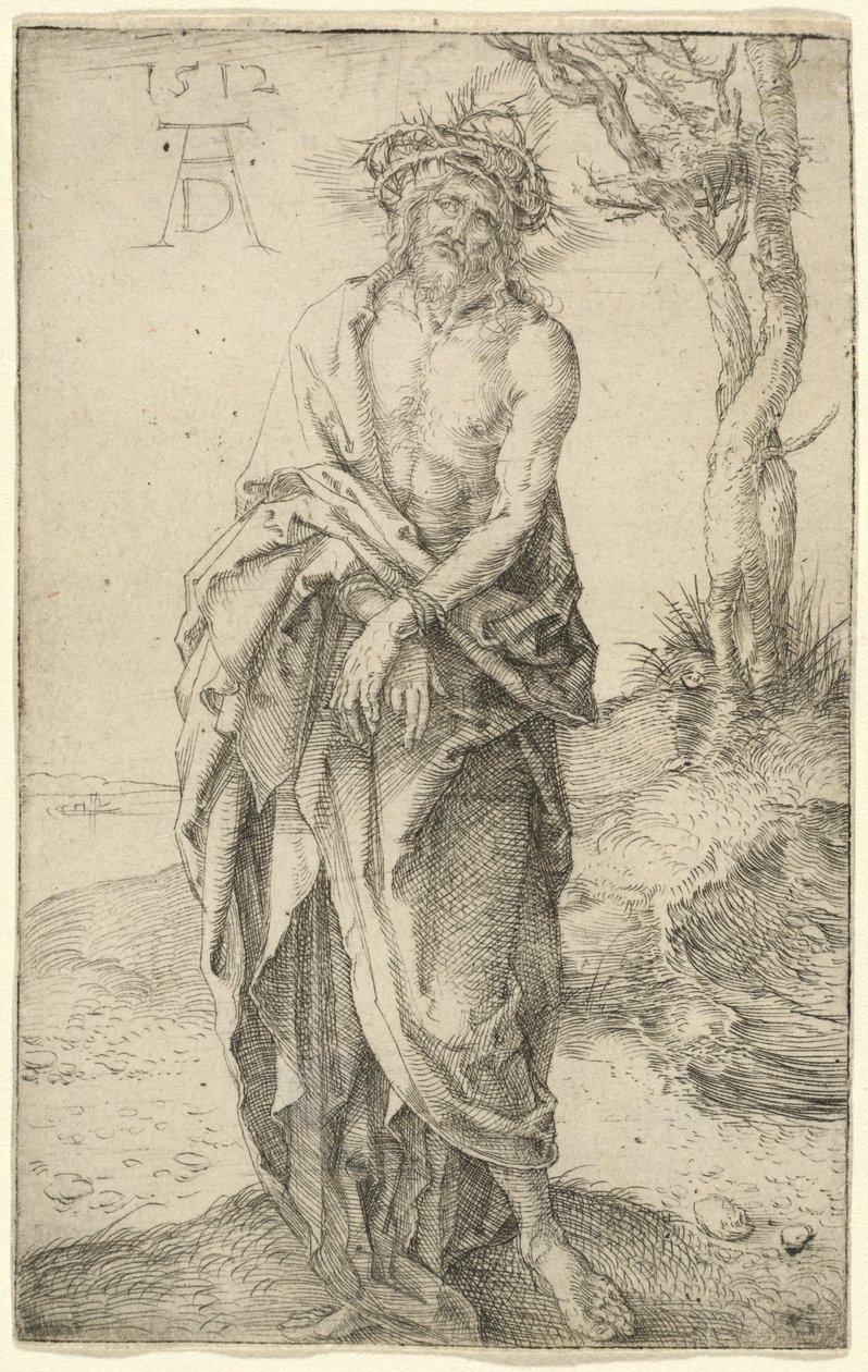 Elleri Bağlı Hüzün Adamı by Albrecht Dürer