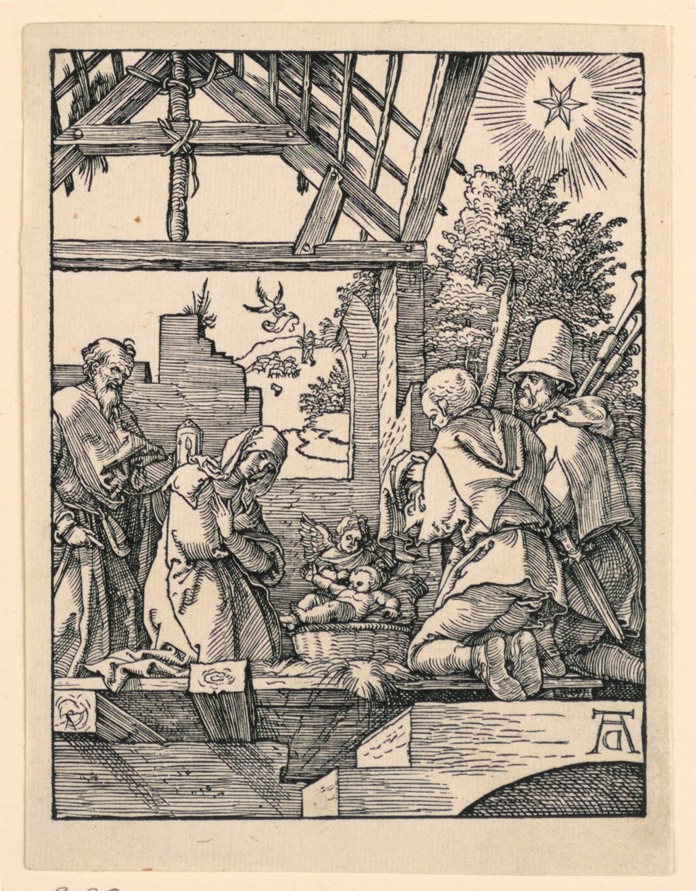 Küçük Tutku Serisinden Doğuş (Çobanların Hayranlığı) by Albrecht Dürer
