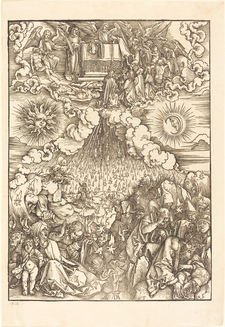 Beşinci ve Altıncı Mühürün Açılması by Albrecht Dürer