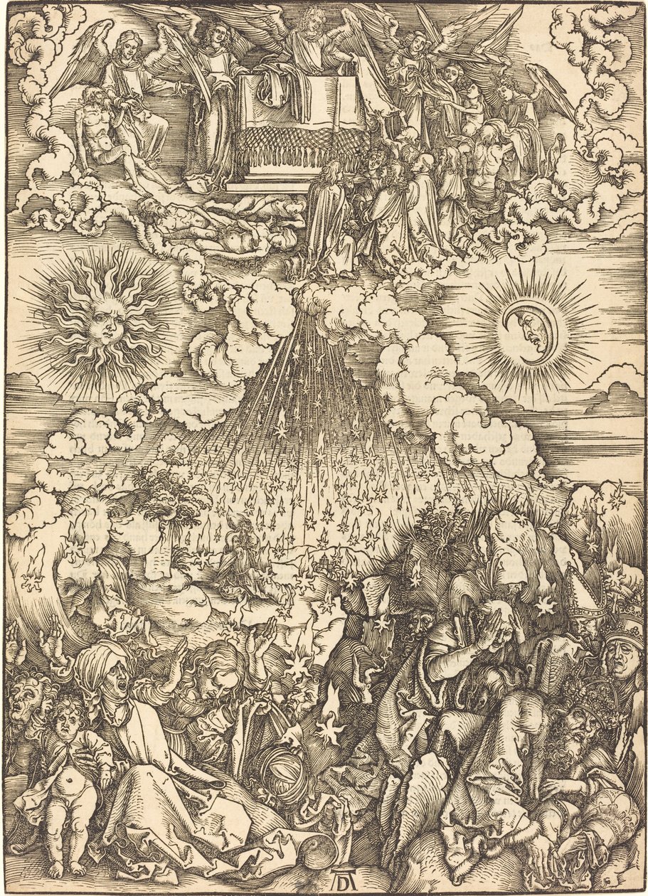 Beşinci ve Altıncı Mühürlerin Açılması by Albrecht Dürer