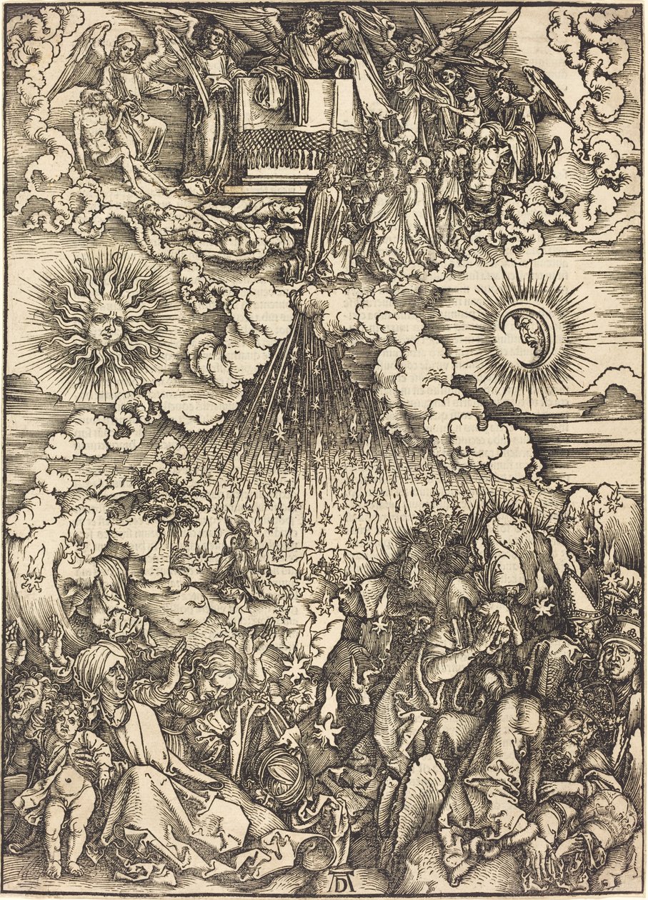 Beşinci ve Altıncı Mühürlerin Açılması by Albrecht Dürer