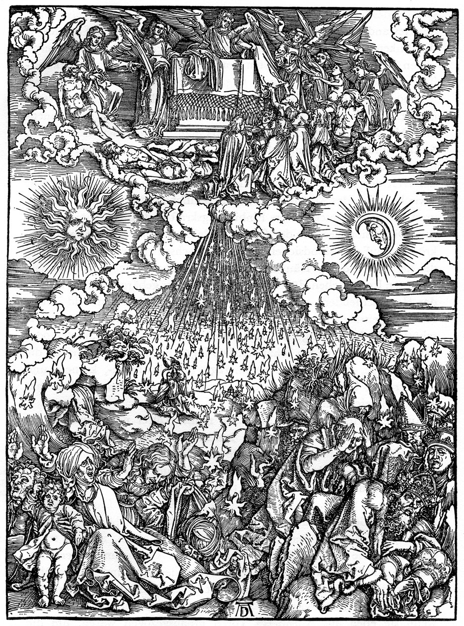 Beşinci ve Altıncı Mühürlerin Açılması, 1498, 1936 by Albrecht Dürer