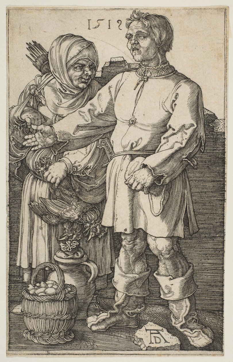 Pazardaki Köylü Çift, 1519. by Albrecht Dürer